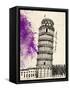 Tower of Pisa in Pen-Morgan Yamada-Framed Stretched Canvas