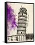 Tower of Pisa in Pen-Morgan Yamada-Framed Stretched Canvas