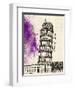 Tower of Pisa in Pen-Morgan Yamada-Framed Art Print