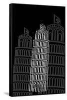 Tower of Pisa Night-Cristian Mielu-Framed Stretched Canvas