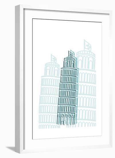 Tower of Pisa-Cristian Mielu-Framed Art Print