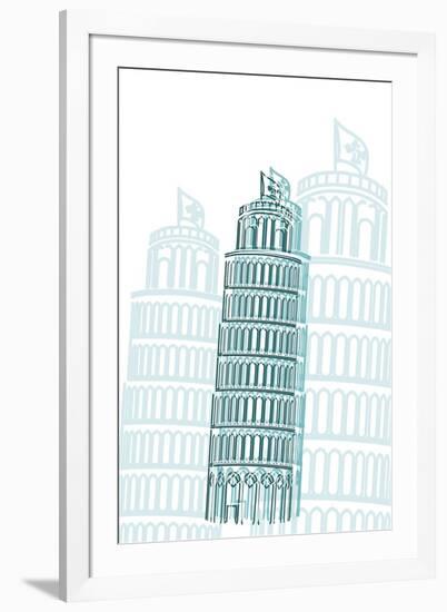 Tower of Pisa-Cristian Mielu-Framed Art Print