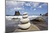 Tower of Stones at Playa De Benijo, Tenerife-Uwe Merkel-Mounted Photographic Print