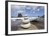 Tower of Stones at Playa De Benijo, Tenerife-Uwe Merkel-Framed Photographic Print