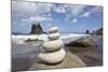 Tower of Stones at Playa De Benijo, Tenerife-Uwe Merkel-Mounted Photographic Print