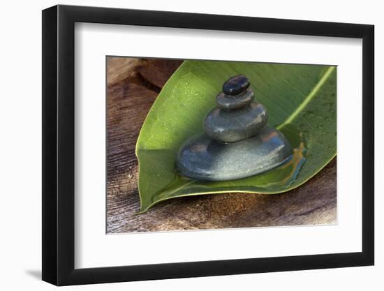 Tower of Stoneson Green Leaves-Uwe Merkel-Framed Photographic Print