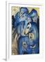 Tower of the Blue Horses, 1913 (Postcard to Else Lasker-Schueler)-Franz Marc-Framed Giclee Print