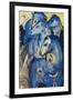 Tower of the Blue Horses, 1913 (Postcard to Else Lasker-Schueler)-Franz Marc-Framed Giclee Print