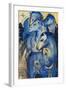 Tower of the Blue Horses, 1913 (Postcard to Else Lasker-Schueler)-Franz Marc-Framed Giclee Print