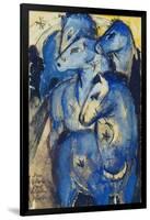 Tower of the Blue Horses, 1913 (Postcard to Else Lasker-Schueler)-Franz Marc-Framed Giclee Print