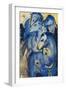 Tower of the Blue Horses, 1913 (Postcard to Else Lasker-Schueler)-Franz Marc-Framed Premium Giclee Print