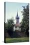 Tower of the Church of St. James the Greater in Policka, Eastern Bohemia, Czech Republic-null-Stretched Canvas
