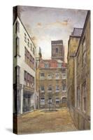 Tower of the Church of St Matthew, Friday Street as seen from Fountain Court, London, 1882-John Crowther-Stretched Canvas