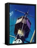 "Tower on Battleship," March 9, 1940-Arthur C. Radebaugh-Framed Stretched Canvas