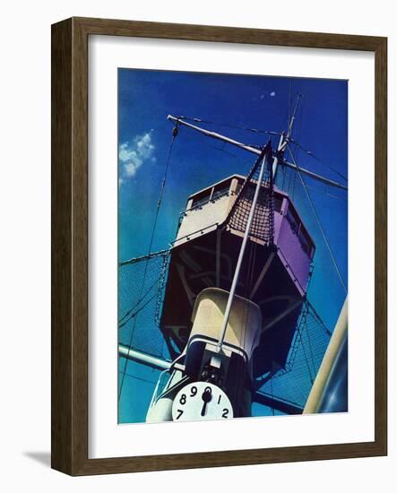 "Tower on Battleship," March 9, 1940-Arthur C. Radebaugh-Framed Giclee Print