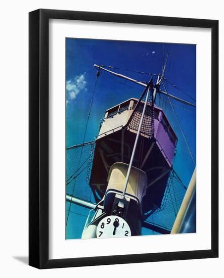 "Tower on Battleship," March 9, 1940-Arthur C. Radebaugh-Framed Giclee Print