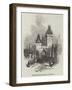 Tower on the Bridge, at Prague-null-Framed Giclee Print