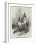 Tower on the Bridge, at Prague-null-Framed Giclee Print