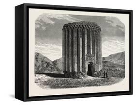 Tower on the Site of the Ancient Raghes, Persia (Believed to Be the Tomb of a Mogul King)-null-Framed Stretched Canvas