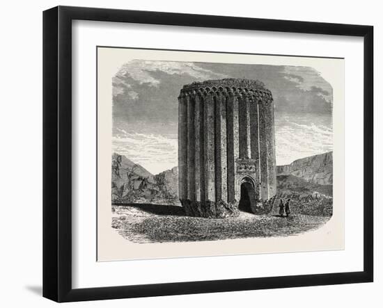 Tower on the Site of the Ancient Raghes, Persia (Believed to Be the Tomb of a Mogul King)-null-Framed Giclee Print