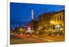 Tower Theatre on Wall Street at Dusk, Bend, Oregon, USA-Chuck Haney-Framed Photographic Print