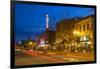 Tower Theatre on Wall Street at Dusk, Bend, Oregon, USA-Chuck Haney-Framed Photographic Print