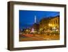 Tower Theatre on Wall Street at Dusk, Bend, Oregon, USA-Chuck Haney-Framed Photographic Print