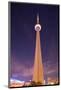 Towering CN Tower At Night-null-Mounted Art Print