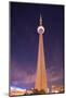 Towering CN Tower At Night-null-Mounted Art Print