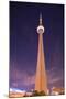 Towering CN Tower At Night-null-Mounted Art Print