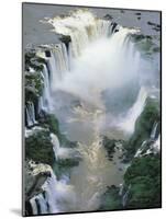 Towering Igwacu Falls Thunders, Brazil-Jerry Ginsberg-Mounted Photographic Print