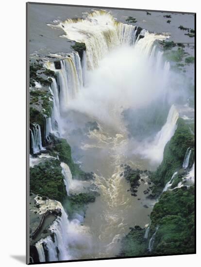 Towering Igwacu Falls Thunders, Brazil-Jerry Ginsberg-Mounted Photographic Print