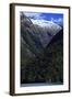 Towering Peaks and Narrow Gorge of Milford Sound on the South Island of New Zealand-Paul Dymond-Framed Photographic Print