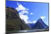 Towering Peaks and Narrow Gorge of Milford Sound on the South Island of New Zealand-Paul Dymond-Mounted Photographic Print