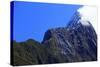 Towering Peaks and Narrow Gorge of Milford Sound on the South Island of New Zealand-Paul Dymond-Stretched Canvas