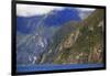 Towering Peaks and Narrow Gorge of Milford Sound on the South Island of New Zealand-Paul Dymond-Framed Photographic Print