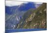 Towering Peaks and Narrow Gorge of Milford Sound on the South Island of New Zealand-Paul Dymond-Mounted Photographic Print