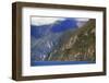 Towering Peaks and Narrow Gorge of Milford Sound on the South Island of New Zealand-Paul Dymond-Framed Photographic Print