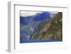 Towering Peaks and Narrow Gorge of Milford Sound on the South Island of New Zealand-Paul Dymond-Framed Photographic Print