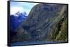 Towering Peaks and Narrow Gorge of Milford Sound on the South Island of New Zealand-Paul Dymond-Framed Stretched Canvas