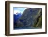 Towering Peaks and Narrow Gorge of Milford Sound on the South Island of New Zealand-Paul Dymond-Framed Photographic Print