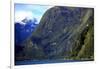 Towering Peaks and Narrow Gorge of Milford Sound on the South Island of New Zealand-Paul Dymond-Framed Photographic Print