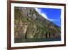 Towering Peaks and Narrow Gorge of Milford Sound on the South Island of New Zealand-Paul Dymond-Framed Photographic Print