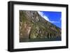 Towering Peaks and Narrow Gorge of Milford Sound on the South Island of New Zealand-Paul Dymond-Framed Photographic Print