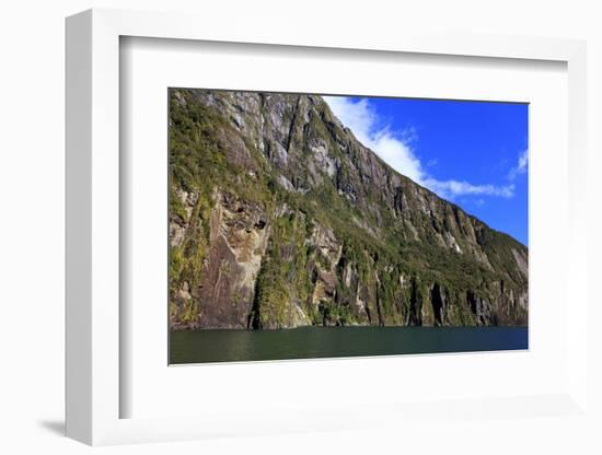 Towering Peaks and Narrow Gorge of Milford Sound on the South Island of New Zealand-Paul Dymond-Framed Photographic Print