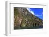 Towering Peaks and Narrow Gorge of Milford Sound on the South Island of New Zealand-Paul Dymond-Framed Photographic Print