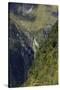 Towering Peaks and Narrow Gorge of Milford Sound on the South Island of New Zealand-Paul Dymond-Stretched Canvas