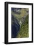 Towering Peaks and Narrow Gorge of Milford Sound on the South Island of New Zealand-Paul Dymond-Framed Photographic Print