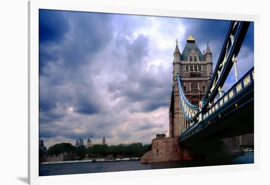 Towering Tower Bridge, London, UK-George Oze-Framed Photographic Print