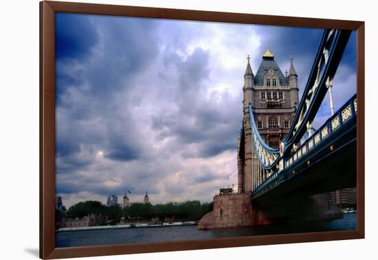 Towering Tower Bridge, London, UK-George Oze-Framed Photographic Print